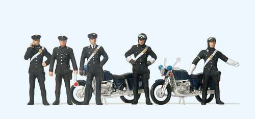 Preiser 10175 Carabinieri und 2 Motorräder Spur H0