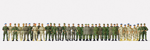 Preiser 16543 Soldaten Bundeswehr gehend und stehend 39 unbemalte Figuren Spur H0