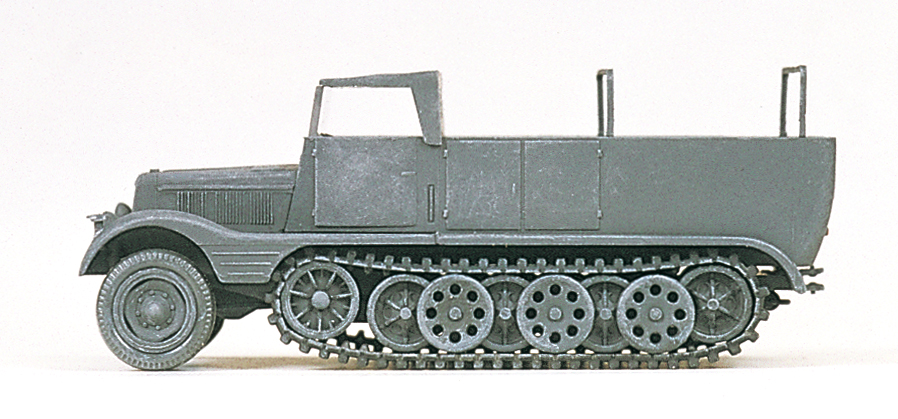 Preiser 16561 EDW Halbketten Zugmaschine 3t SdKfz 11 mit offenem Verdeck Bausatz Spur H0