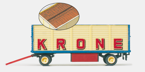 Preiser 21020 Zirkus Krone Packwagen offen Fertigmodell Spur H0