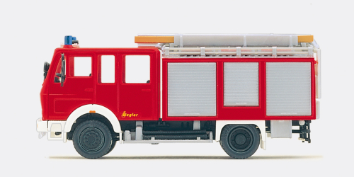 Preiser 31144 Feuerwehr Schlauchwagen SW 2000 MB 2312 AF/36 Aufbau Ziegler Bausatz Spur H0