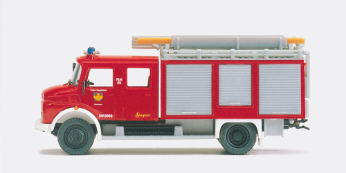 Preiser 31246 Feuerwehr Schlauchwagen SW 2000 MB LAF 1113 B/42 Aufbau Ziegler Bausatz Spur H0