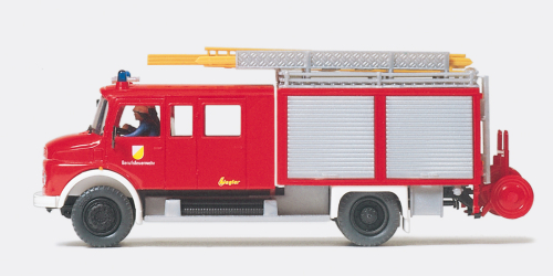 Preiser 35013 Feuerwehr Löschgruppenfahrzeug LF16 MB LAF 1113 B/42 Aufbau Ziegler Fertigmodell Spur H0