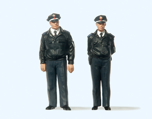Preiser 63101 Polizisten stehend in blauer Uniform Spur 1
