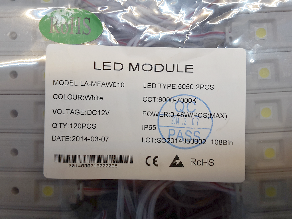 Leistungs LED Modul selbstklebend 12V 5050 0,48W kaltweiß