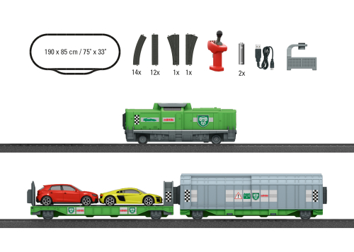 Märklin 029347 Märklin my world - Startpackung Autotransport für Kinder ab 3 Jahren Spur H0