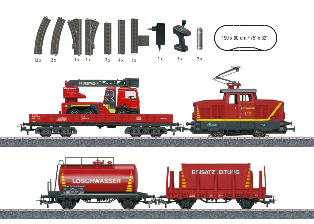 Märklin 029722 Märklin Start up - Startpackung Feuerwehr für Kinder ab 6 Jahren Spur H0