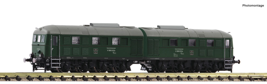 Fleischmann 725103 Dieselelektrische Doppellokomotive V 188 002 DB Spur N