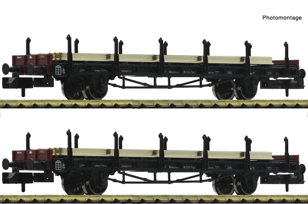 Fleischmann 823607 2 teiliges Set Schienentransportwagen DRB Spur N