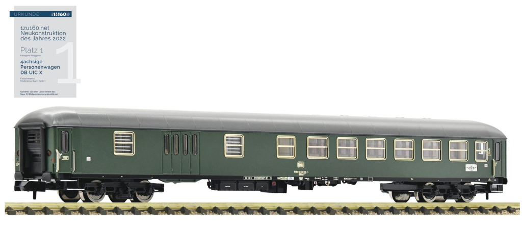 Fleischmann 863924 Schnellzugwagen 2. Klasse mit Gepäckabteil DB Spur N