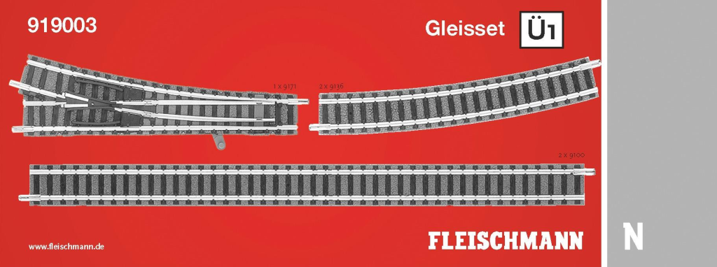 Fleischmann 919003 Gleisset Ü1 Überholgleis 1 Spur N