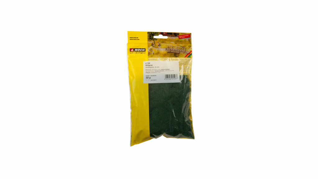 NOCH 07106 Wildgras dunkelgrün, 6 mm, 50 g