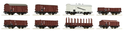 ROCO 44003 8 teiliges Set Güterwagen DRG Spur H0
