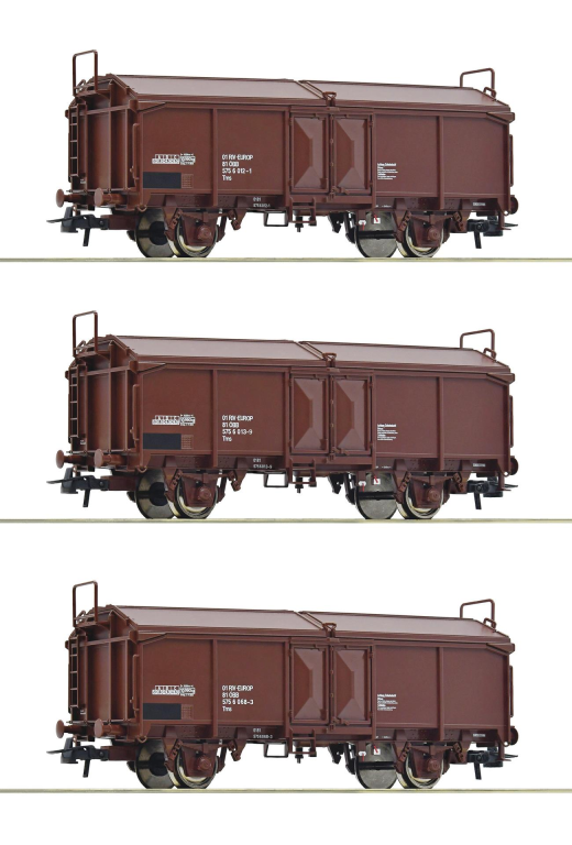 ROCO 66178 3 teiliges Set Schiebedachwagen ÖBB Spur H0