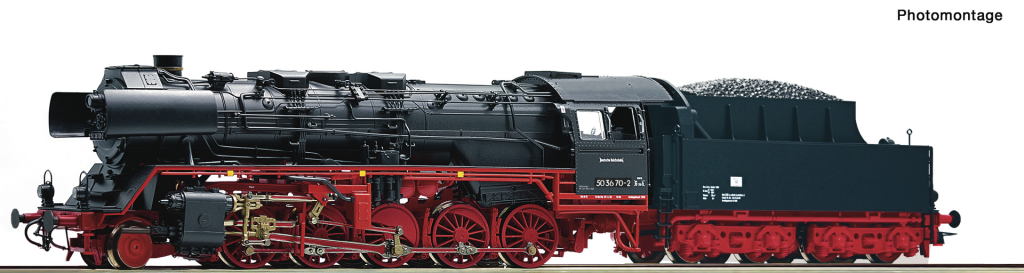 ROCO 70287 Dampflokomotive 50 3670-2 DR Spur H0