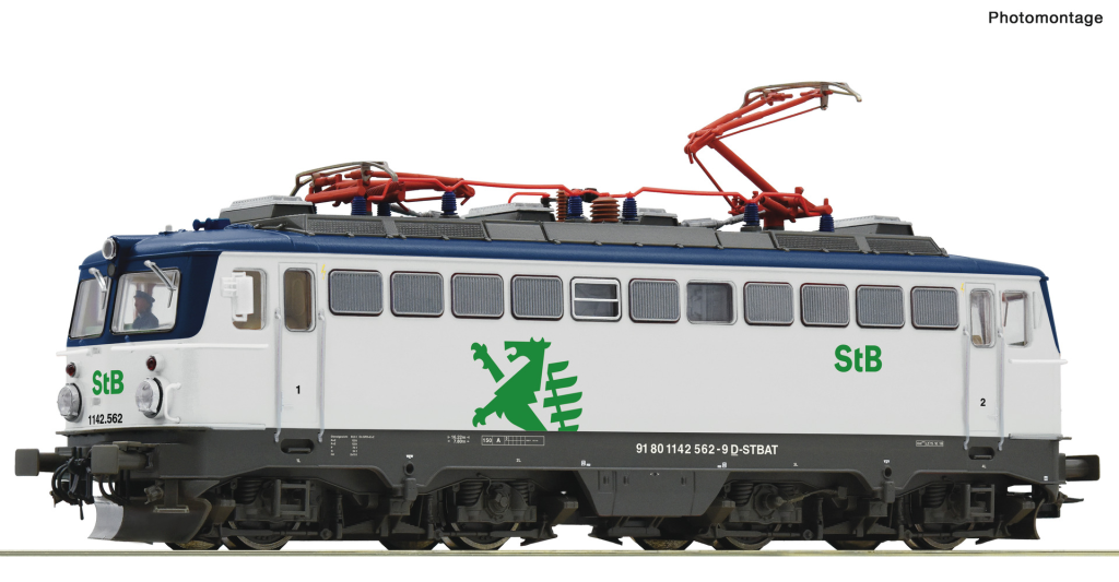 ROCO 70602 Elektrolokomotive 1142 562-9 StB Spur H0