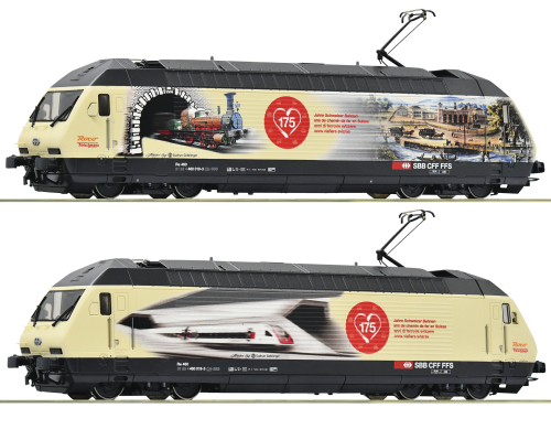 ROCO 70677 Elektrolokomotive 460 019-3 175 Jahre Schweizer Bahnen SBB Spur H0