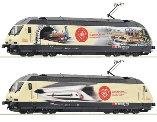 ROCO 70678 Elektrolokomotive 460 019-3 175 Jahre Schweizer Bahnen SBB Spur H0