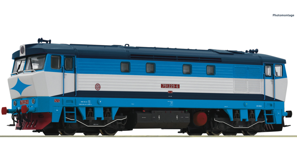 ROCO 70924 Diesellokomotive 751 229-6 CD Spur H0