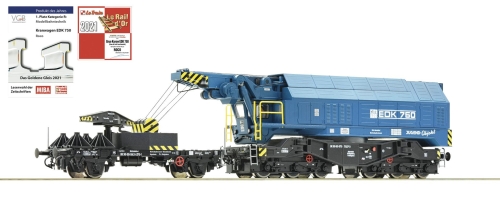 ROCO 73037 Digital-Eisenbahndrehkran EDK 750 DR Spur H0