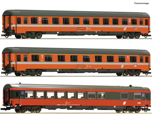 ROCO 74044 3 teiliges Set 2 EC 60 Maria Theresia ÖBB Spur H0