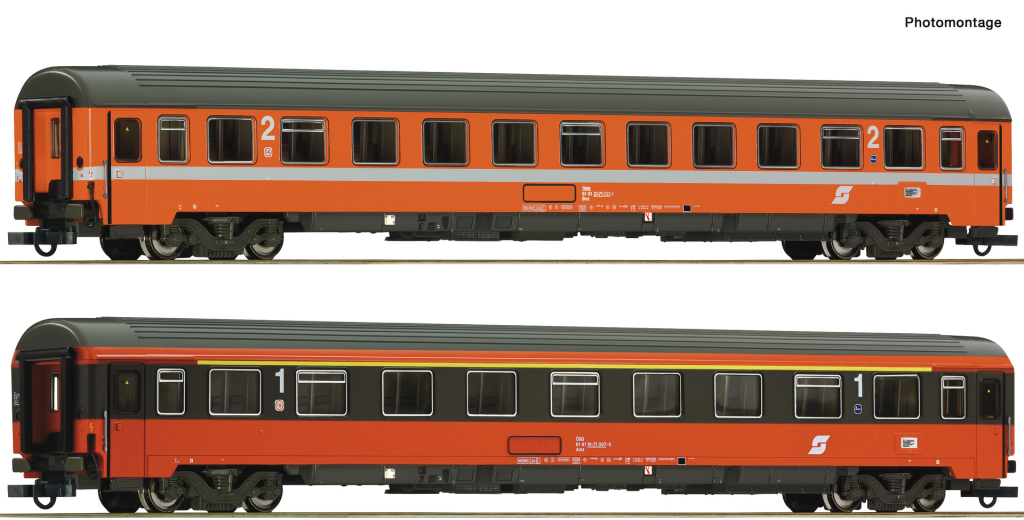 ROCO 74045 2 teiliges Set 3 EC 60 Maria Theresia ÖBB Spur H0