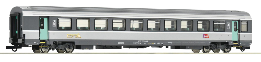 ROCO 74539 Corail Großraumwagen 2. Klasse SNCF Spur H0