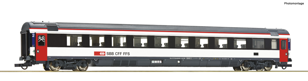 ROCO 74635 EC Reisezugwagen 2. Klasse SBB Spur H0