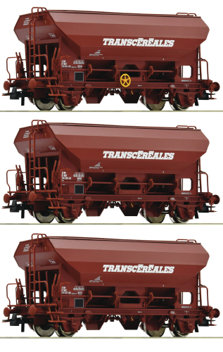 ROCO 76033 3 teiliges Set Selbstentladewagen SNCF Spur H0