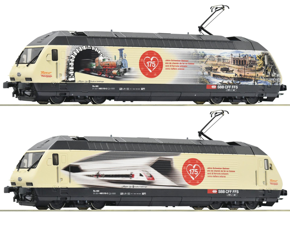 ROCO 78678 Elektrolokomotive 460 019-3 175 Jahre Schweizer Bahnen SBB Spur H0