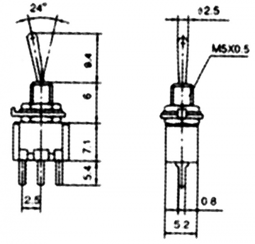 10 Stück Mikro Subminiatur Kippschalter 3-polig EIN / EIN 2 Stellungen 250V 1A