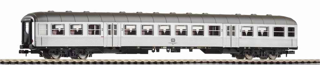PIKO 40649 Personenwagen Silberling 2. Kl. DB IV schwarzer Rahmen Spur N
