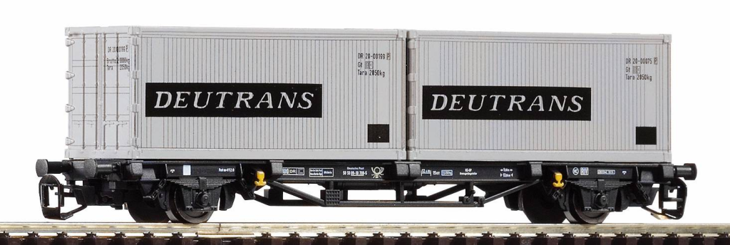 PIKO 47725 Containertragwagen 2x 20 Deutrans DR IV Spur TT