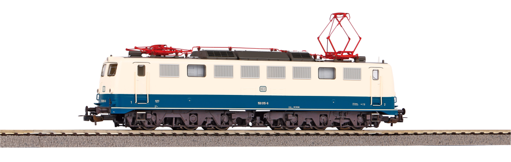 PIKO 51650 E-Lok BR 150 DB beige blau IV + DSS PluX22 Spur H0