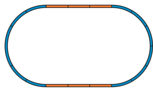 PIKO 55365 Gleis mit Bettung lose Ergänzungsset A + 4 Gerade Spur H0