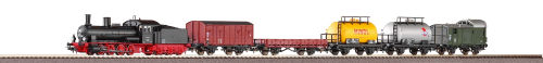 PIKO 57123 Start Set Güterzug Dampflok G7 + 5 wagen A-Gleis & B III Spur H0
