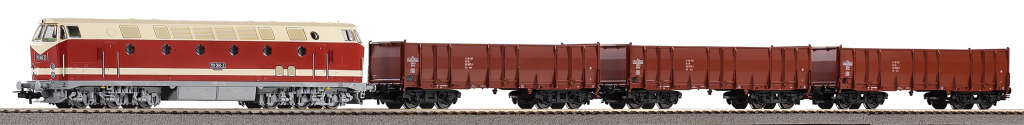 PIKO 57138 Start Set Güterzug BR 119 DR + 3 wagen A-Gleis & B IV Spur H0