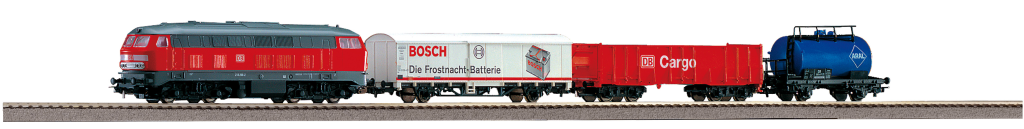 PIKO 57154 Start Set DB Cargo: BR 218 + Güterwagen A-Gleis & B V Spur H0