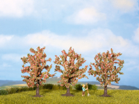 NOCH 25112 Obstbäume rosa blühend, 3 Stück, 8 cm hoch H0,TT