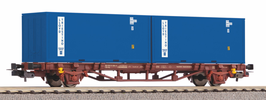 PIKO 58755 Containertragwagen mit 2x 20 Container FS IV Spur H0