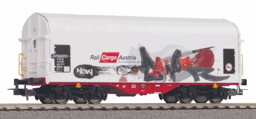 PIKO 58982 Schiebeplanenwagen Rail Cargo Austria VI mit Graffiti Spur H0