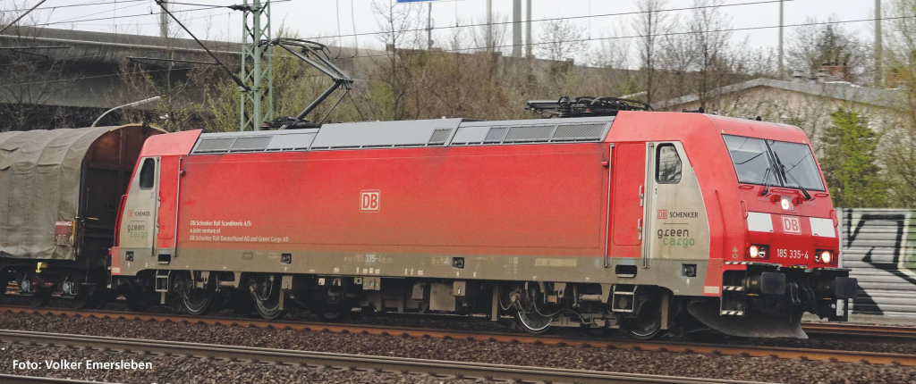 PIKO 59069 Wechselstrom E-Lok/Sound BR 185.2 Green Cargo DB AG VI + 8pol. Decoder Spur H0