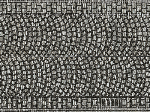 NOCH 34070 Kopfsteinpflaster 100 x 3 cm (aufgeteilt in 2 Rollen) N
