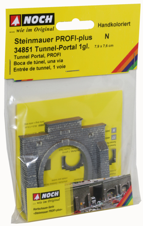 NOCH 34851 Tunnel-Portal 1-gleisig, 7,9 x 7,6 cm N