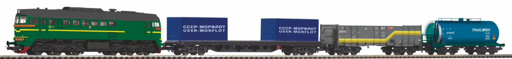 PIKO 97940 Start Set Güterzug SZD M62 + 3Wagen A-Gleis & B V Spur H0