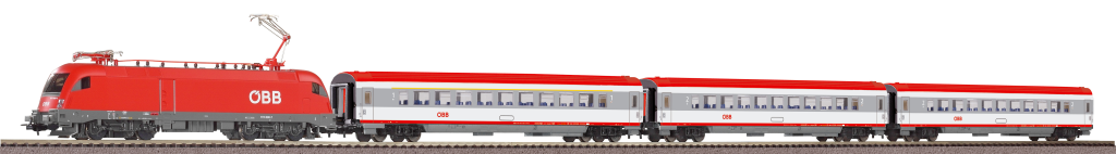 PIKO 97947 Start Set Personenzug Taurus ÖBB + 3 IC Personenwagen A-Gleis & B V Spur H0