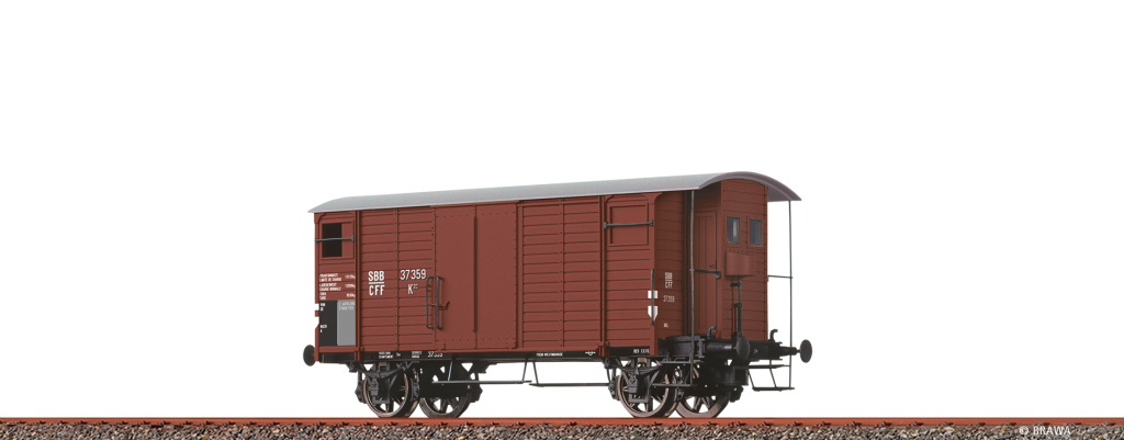 BRAWA 47900 Gedeckter Güterwagen K2 SBB Epoche II Spur H0