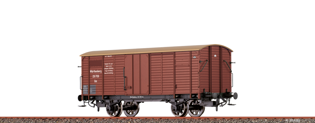 BRAWA 49884 Gedeckter Güterwagen Gm K.W.St.E. Epoche I Spur H0