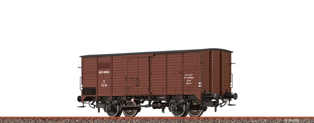 BRAWA 49885 Gedeckter Güterwagen G NSB Epoche III Spur H0