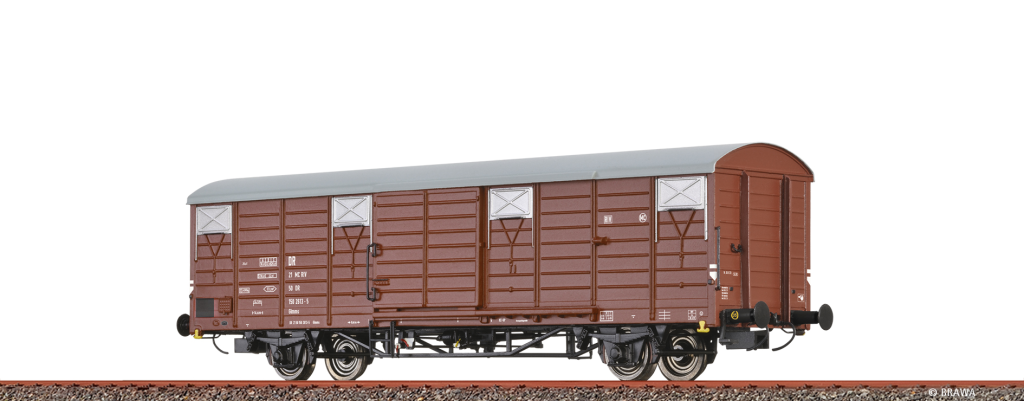 BRAWA 49921 Gedeckter Güterwagen Glmms DR Epoche IV Spur H0